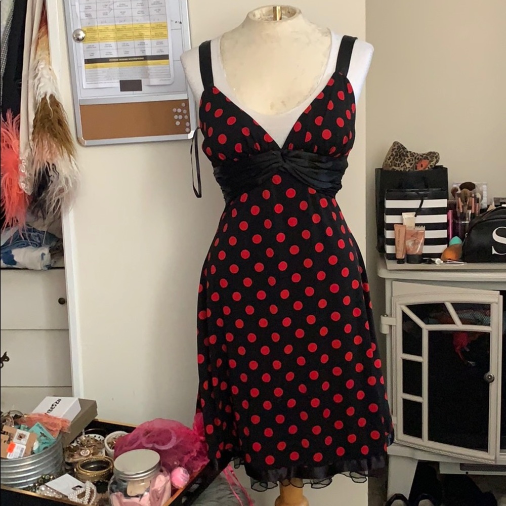 Polka dot red dress